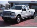 2002 Oxford White Ford F350 Super Duty Lariat Crew Cab 4x4 Dually  photo #1