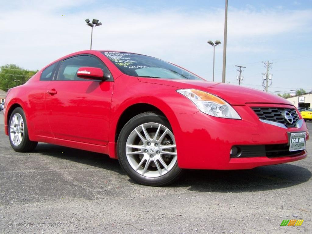 2008 Altima 3.5 SE Coupe - Code Red Metallic / Charcoal photo #1