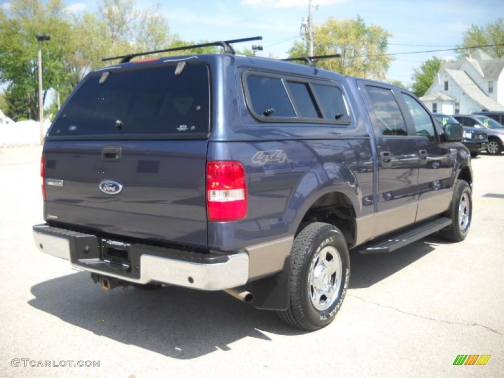 2005 F150 XLT SuperCrew 4x4 - Medium Wedgewood Blue Metallic / Tan photo #7