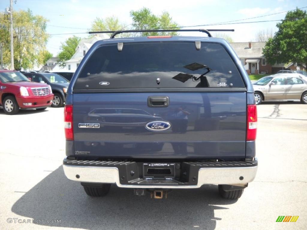 2005 F150 XLT SuperCrew 4x4 - Medium Wedgewood Blue Metallic / Tan photo #8