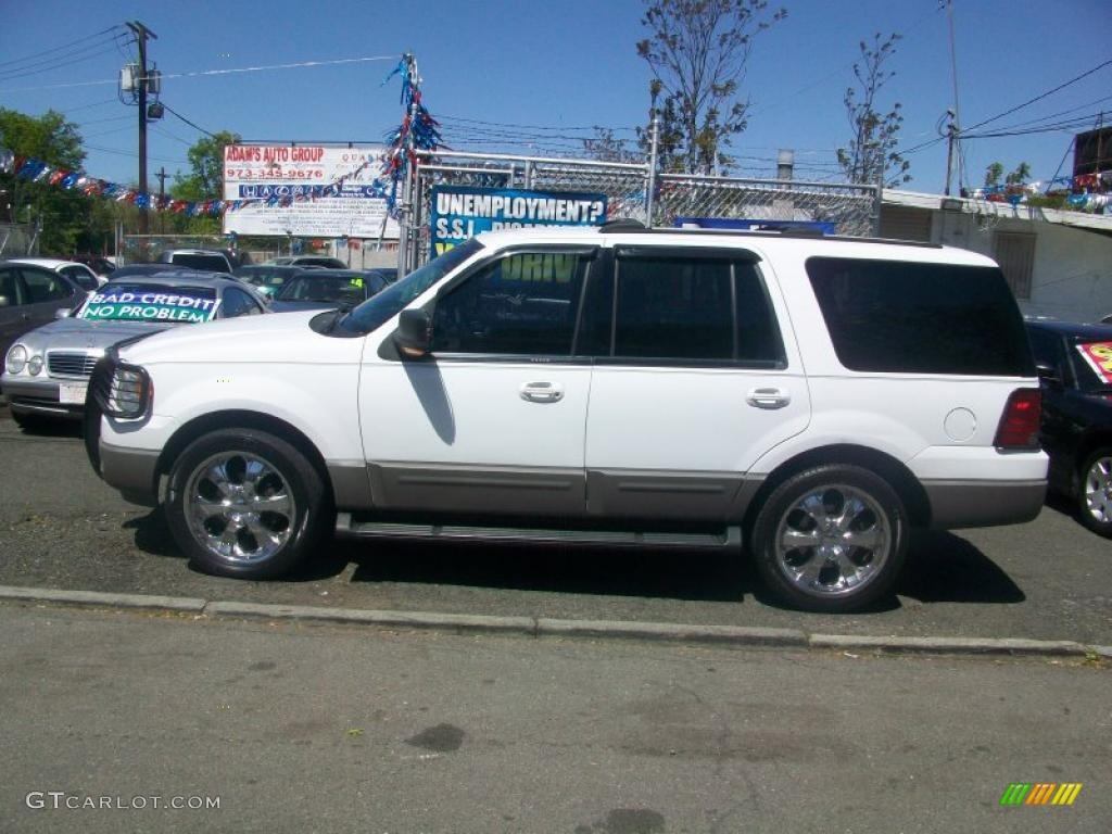 2003 Expedition XLT 4x4 - Oxford White / Flint Grey photo #9