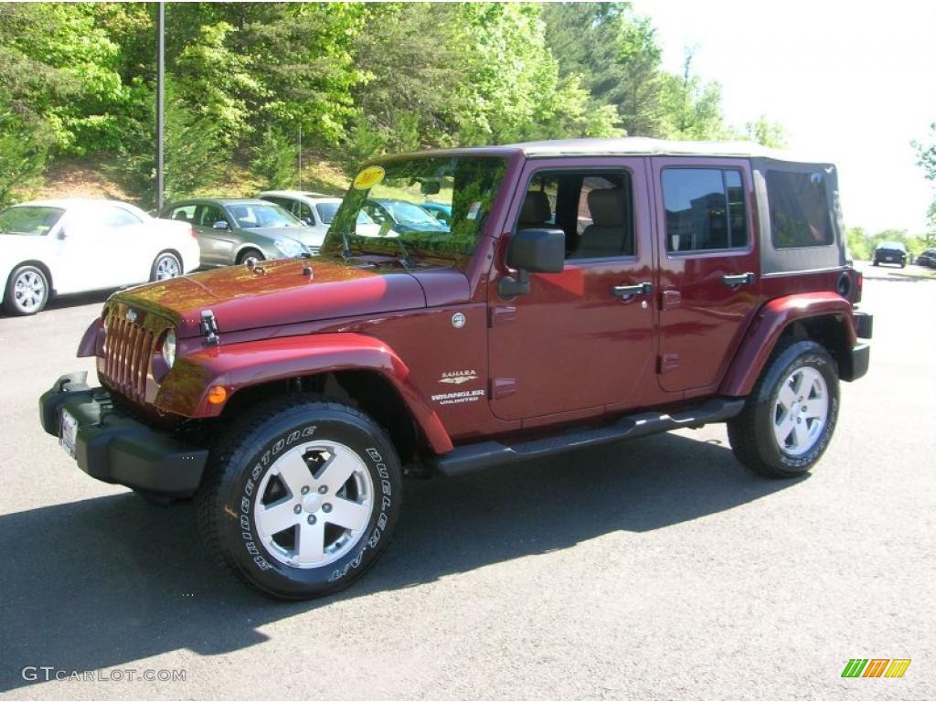 2007 Wrangler Unlimited Sahara 4x4 - Red Rock Crystal Pearl / Dark Khaki/Medium Khaki photo #1