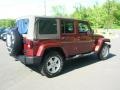 2007 Red Rock Crystal Pearl Jeep Wrangler Unlimited Sahara 4x4  photo #2