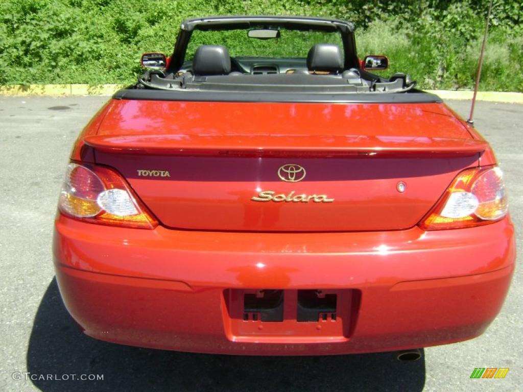 2003 Solara SLE V6 Convertible - Red Flame Metallic / Charcoal photo #7