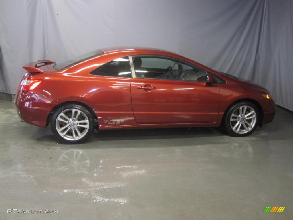 2007 Civic Si Coupe - Tango Red Pearl / Black photo #4