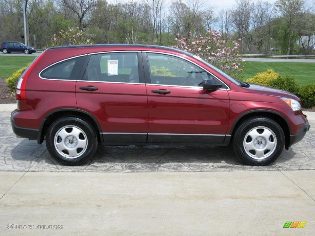 2008 CR-V LX 4WD - Tango Red Pearl / Gray photo #3