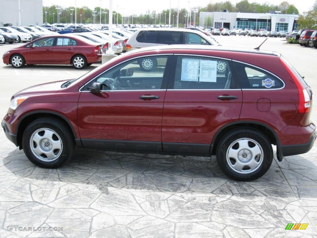 2008 CR-V LX 4WD - Tango Red Pearl / Gray photo #4