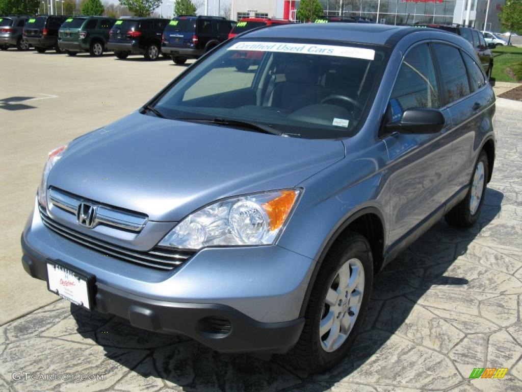 2007 CR-V EX 4WD - Glacier Blue Metallic / Gray photo #2