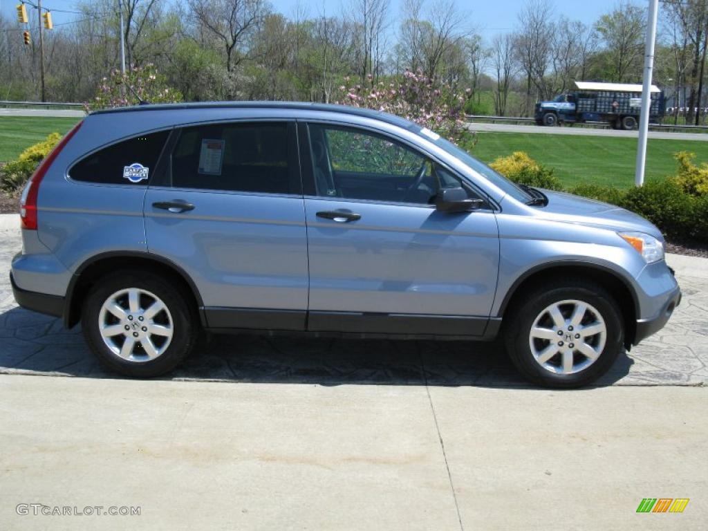 2007 CR-V EX 4WD - Glacier Blue Metallic / Gray photo #3