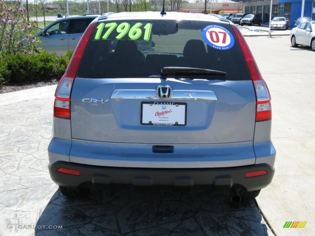 2007 CR-V EX 4WD - Glacier Blue Metallic / Gray photo #6