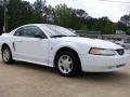2000 Crystal White Ford Mustang V6 Coupe  photo #36