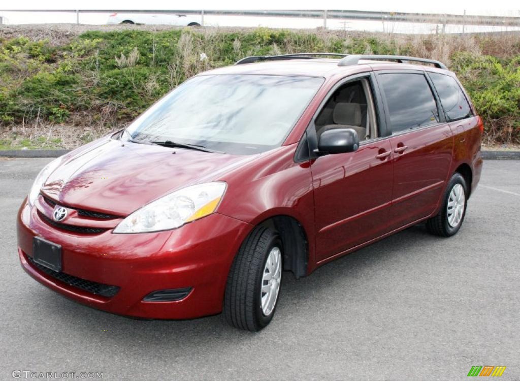 2006 Sienna LE - Salsa Red Pearl / Taupe photo #1