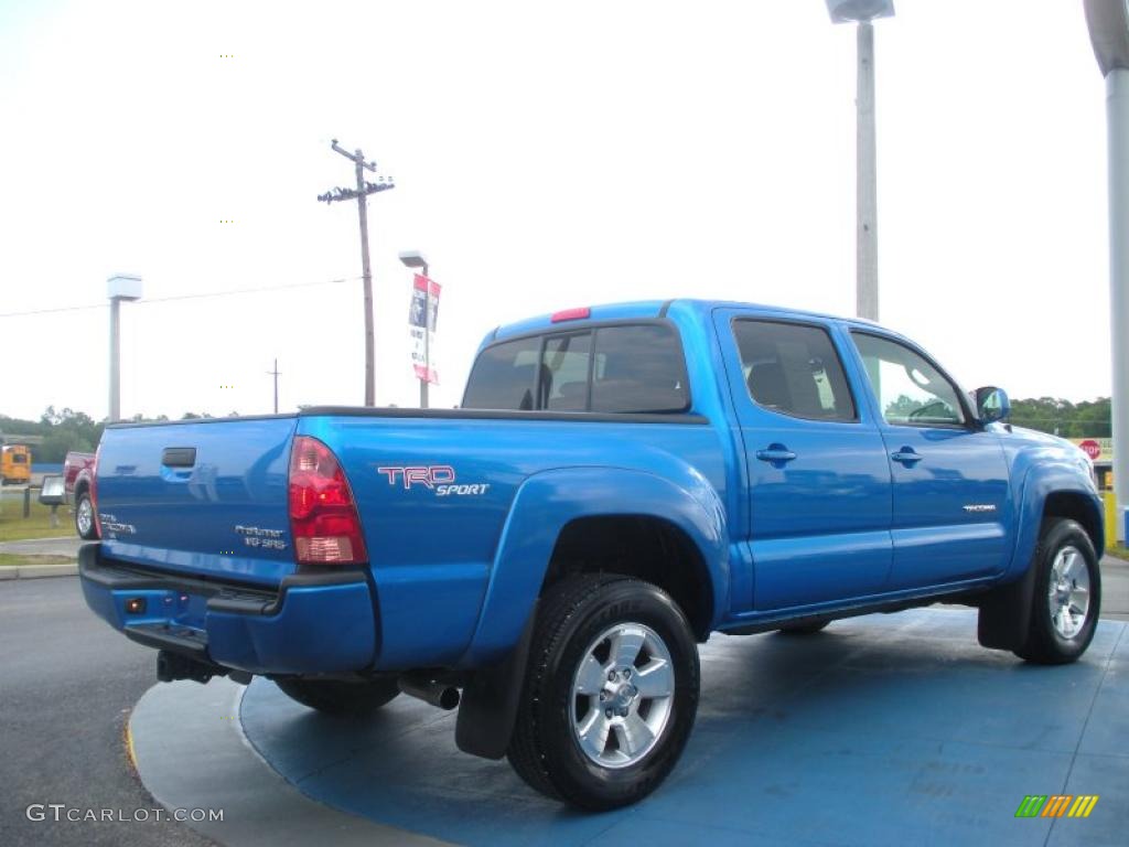 2008 Tacoma V6 PreRunner TRD Sport Double Cab - Speedway Blue / Graphite Gray photo #5