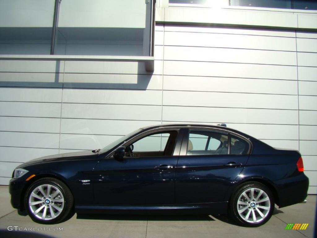 2010 3 Series 328i xDrive Sedan - Monaco Blue Metallic / Beige photo #3