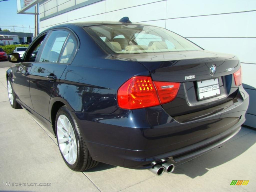 2010 3 Series 328i xDrive Sedan - Monaco Blue Metallic / Beige photo #4