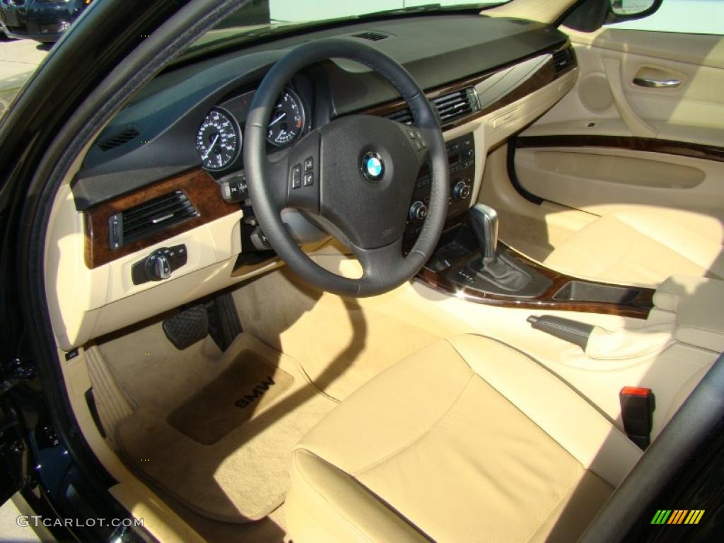 2010 3 Series 328i xDrive Sedan - Jet Black / Beige photo #10