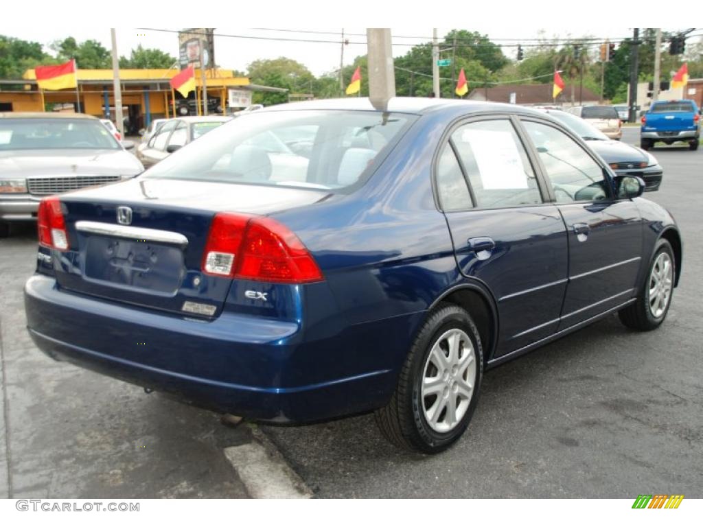 2003 Civic EX Sedan - Eternal Blue Pearl / Gray photo #15