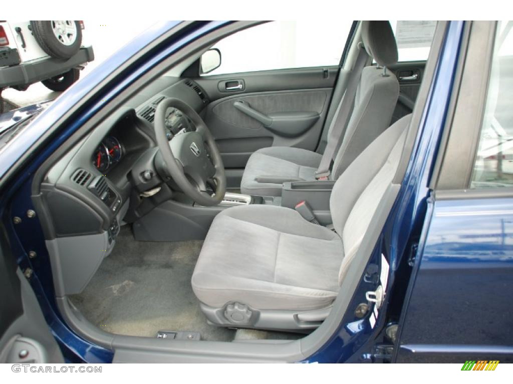 2003 Civic EX Sedan - Eternal Blue Pearl / Gray photo #24