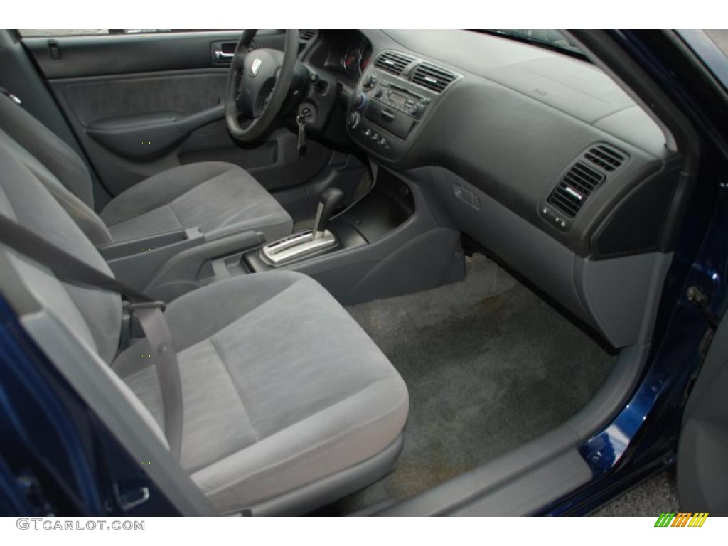 2003 Civic EX Sedan - Eternal Blue Pearl / Gray photo #27