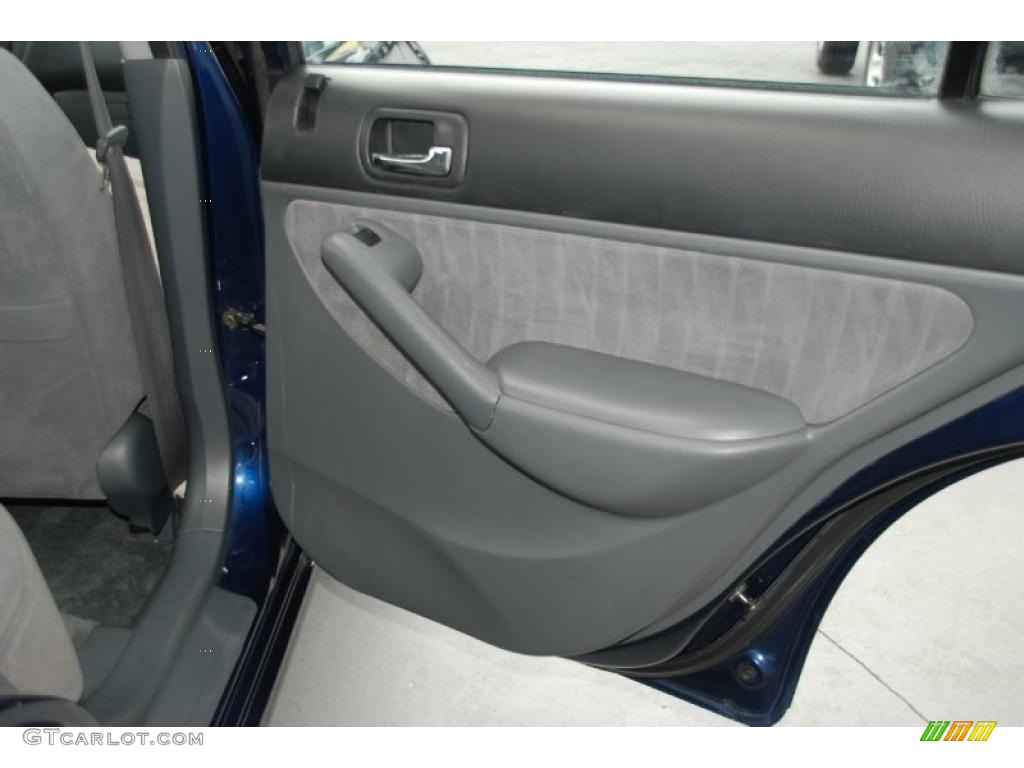 2003 Civic EX Sedan - Eternal Blue Pearl / Gray photo #30