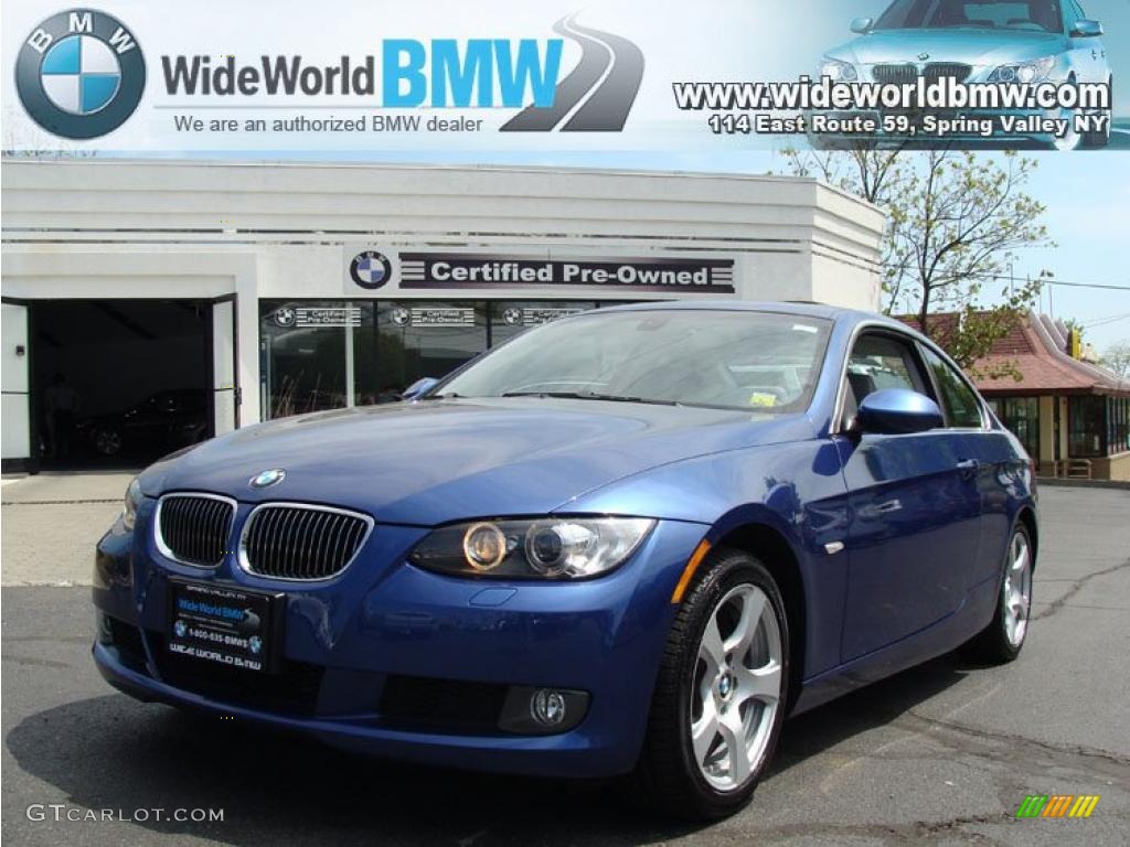 2007 3 Series 328xi Coupe - Montego Blue Metallic / Grey photo #1