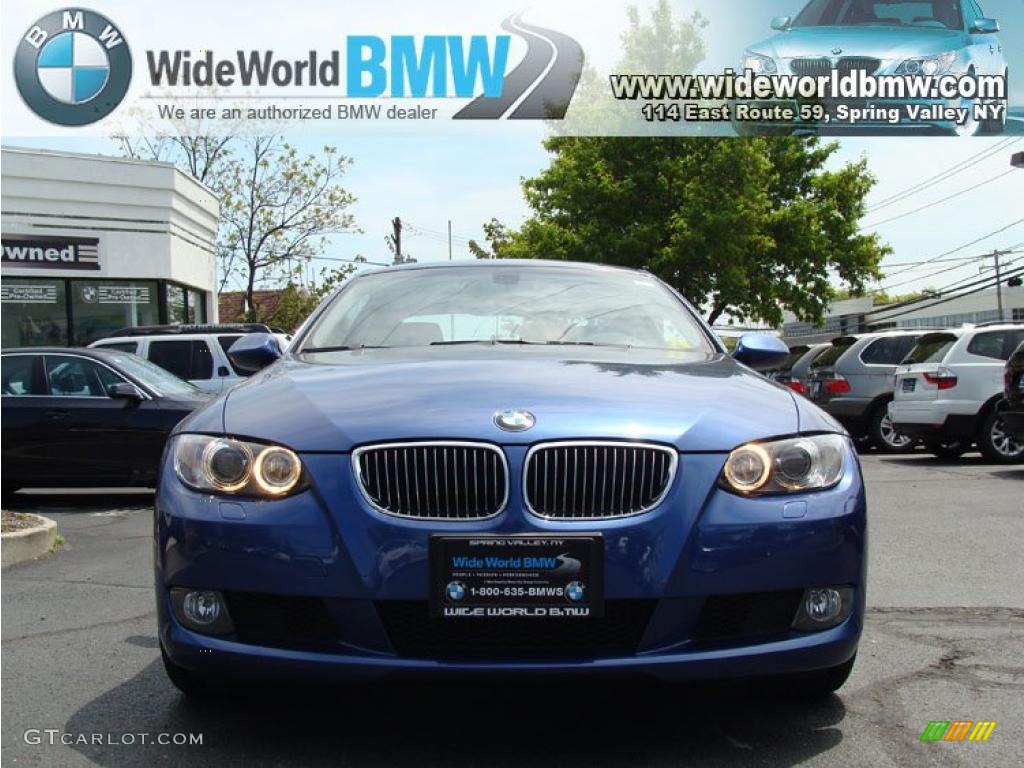 2007 3 Series 328xi Coupe - Montego Blue Metallic / Grey photo #2