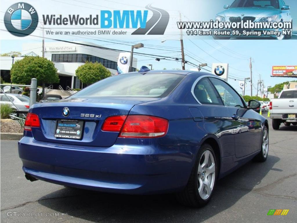2007 3 Series 328xi Coupe - Montego Blue Metallic / Grey photo #4