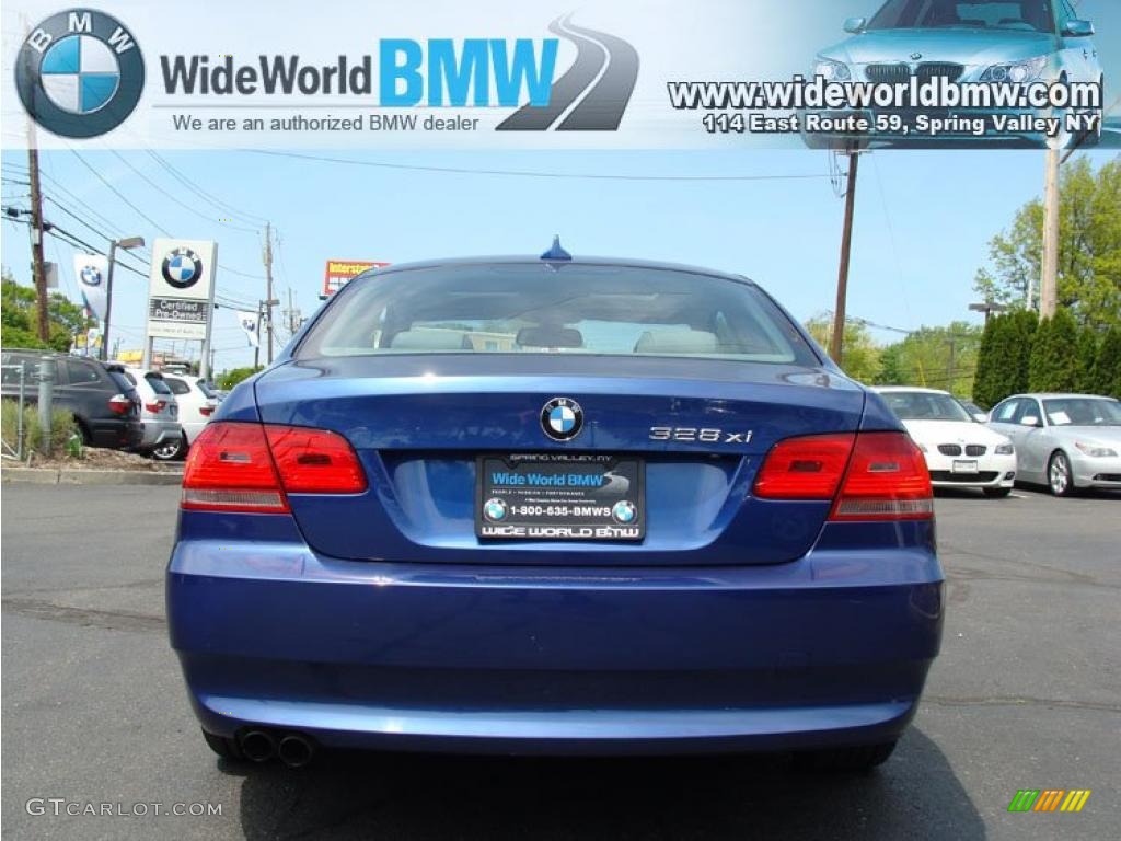 2007 3 Series 328xi Coupe - Montego Blue Metallic / Grey photo #5