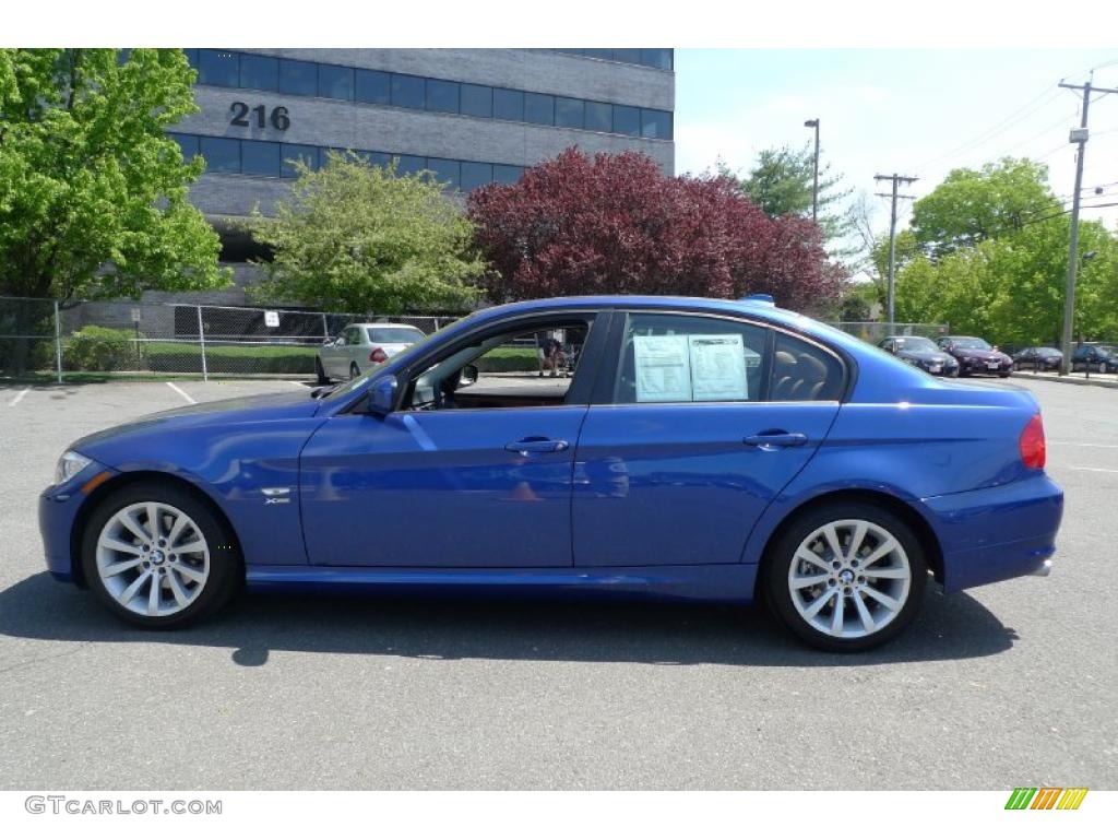 2010 3 Series 328i xDrive Sedan - Montego Blue Metallic / Saddle Brown Dakota Leather photo #9