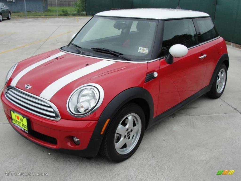 2007 Cooper Hardtop - Chili Red / Rooster Red/Carbon Black photo #7