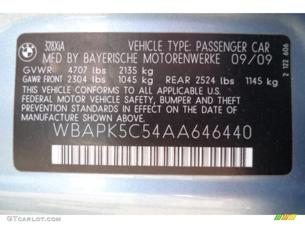 2010 3 Series 328i xDrive Sedan - Blue Water Metallic / Black photo #50