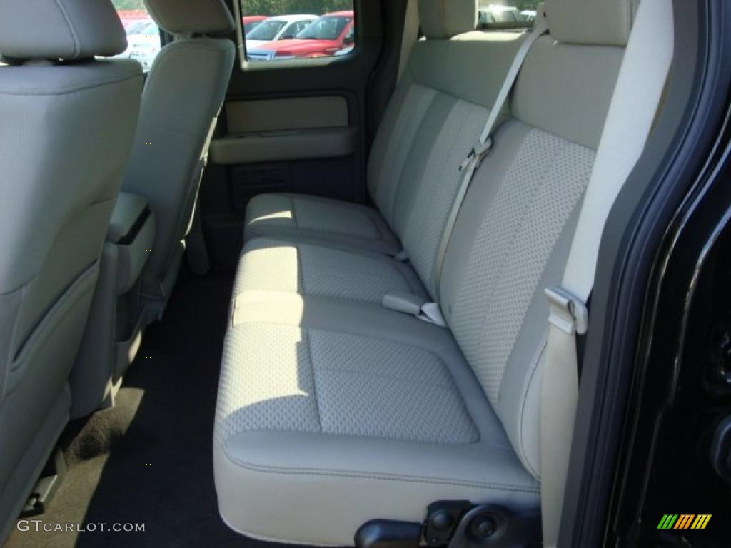 2010 F150 XLT SuperCab 4x4 - Tuxedo Black / Medium Stone photo #8