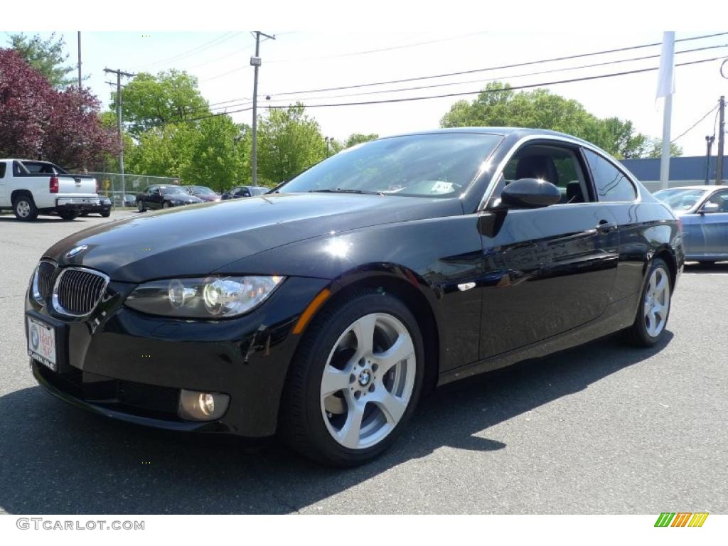 2007 3 Series 328i Coupe - Jet Black / Black photo #8