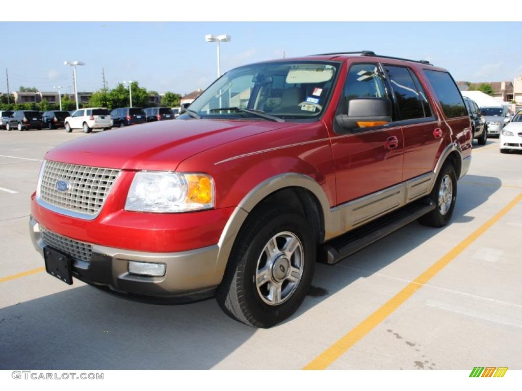 2003 Expedition Eddie Bauer - Laser Red Tinted Metallic / Medium Parchment photo #1