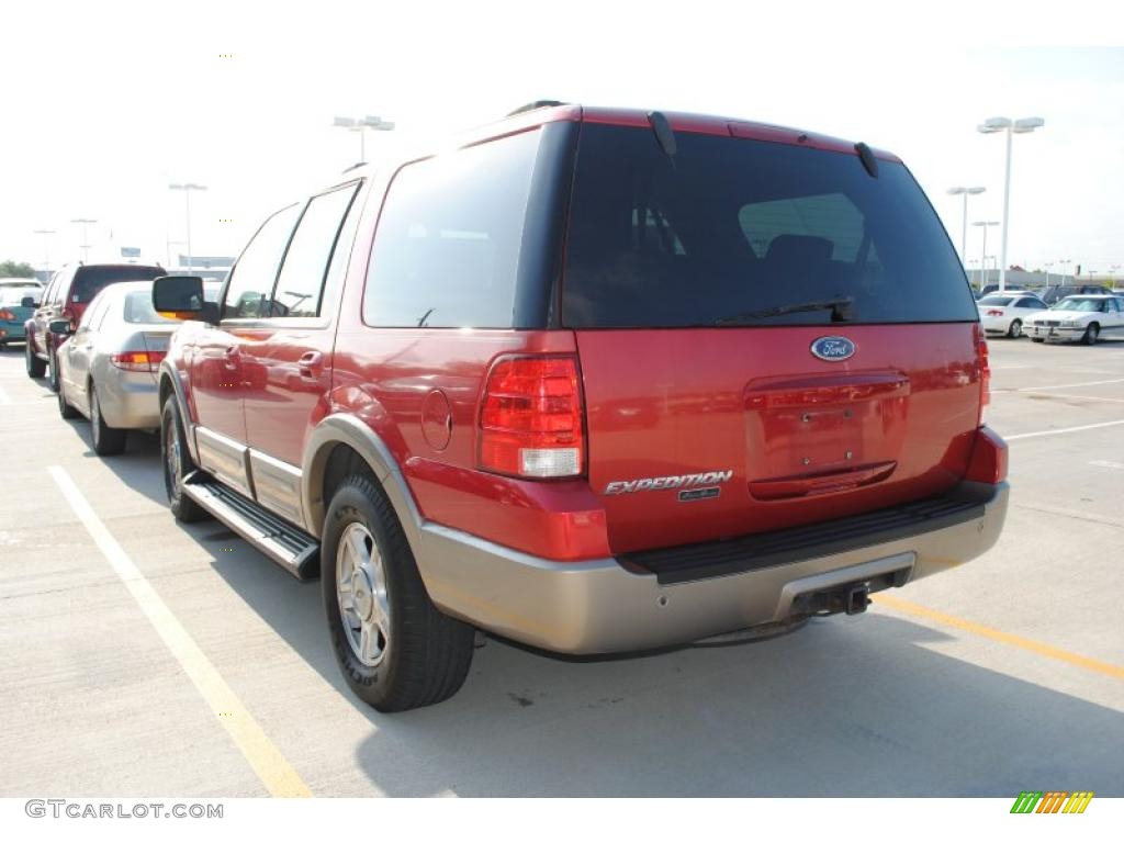 2003 Expedition Eddie Bauer - Laser Red Tinted Metallic / Medium Parchment photo #2