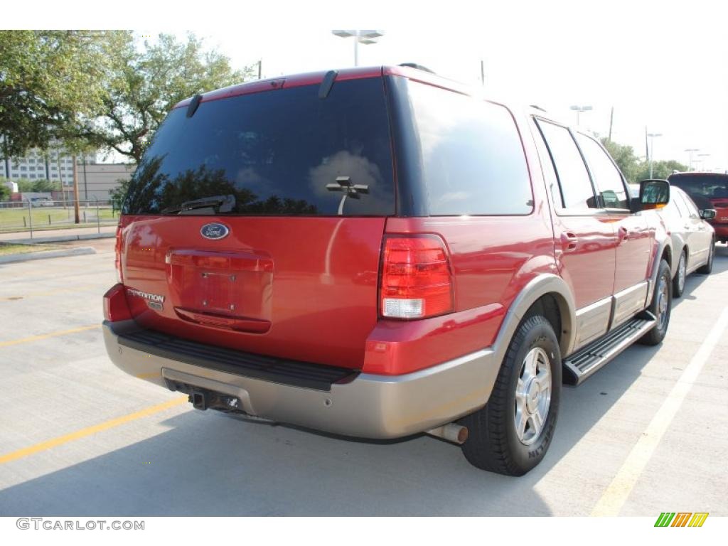 2003 Expedition Eddie Bauer - Laser Red Tinted Metallic / Medium Parchment photo #3