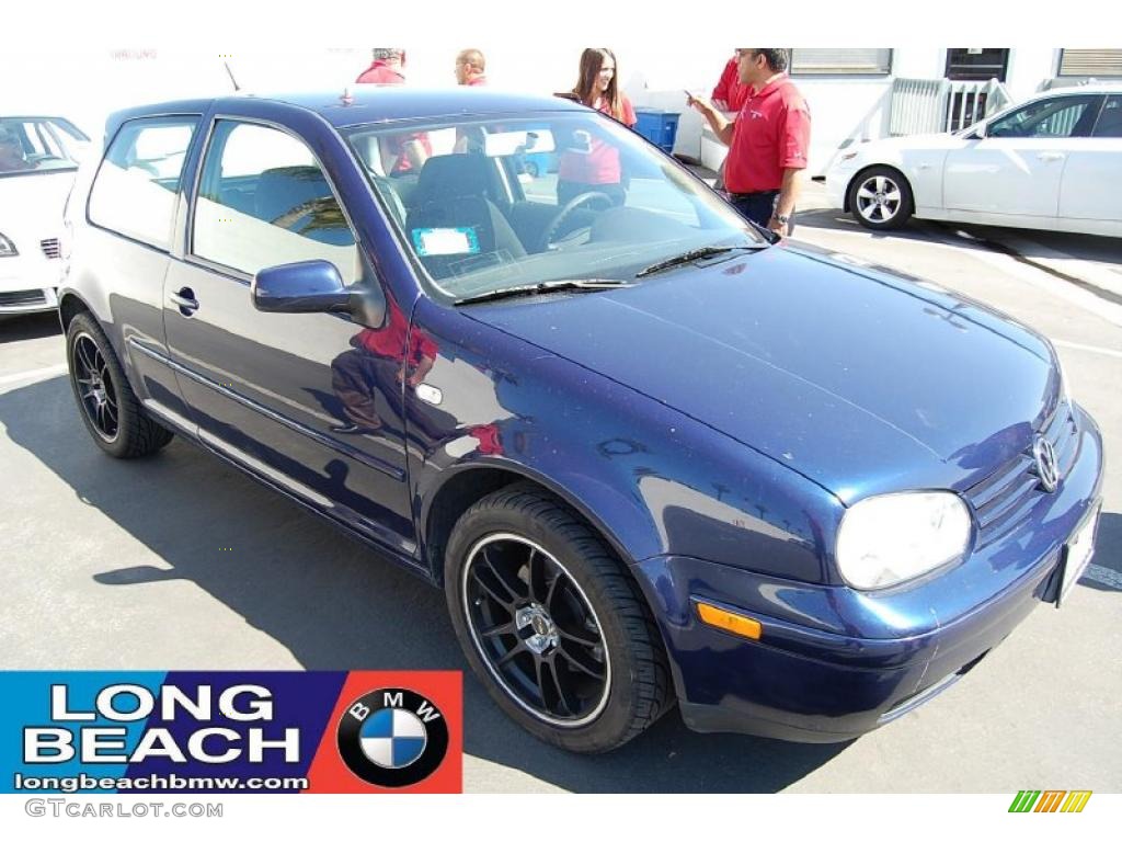 2004 Golf GL 2 Door - Indigo Blue Metallic / Black photo #1