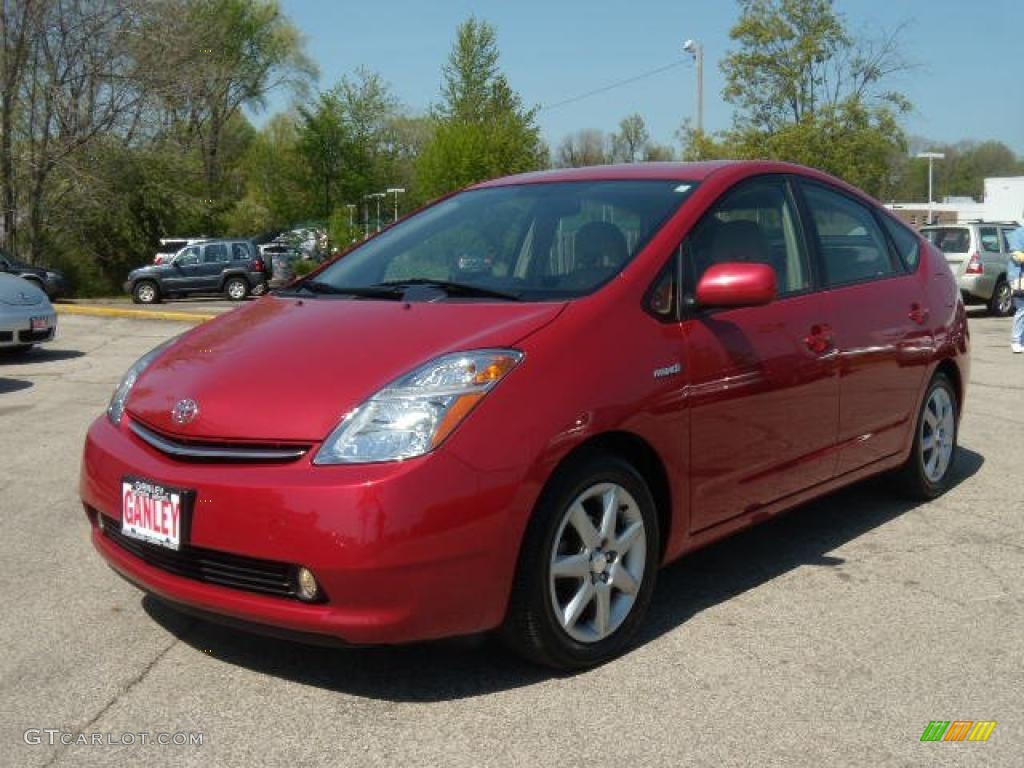 2007 Prius Hybrid Touring - Barcelona Red Metallic / Bisque Beige photo #1