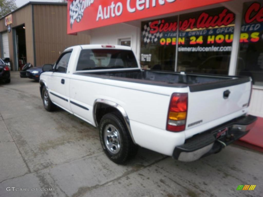 2001 Sierra 1500 SL Regular Cab - Arctic White / Graphite photo #7