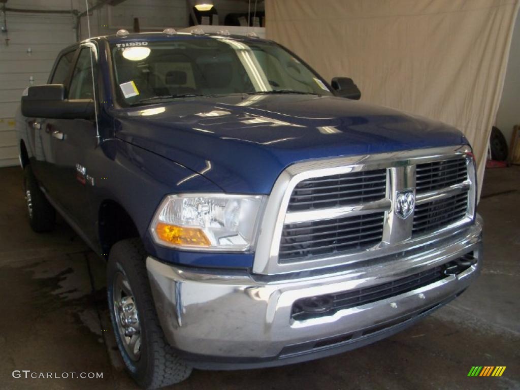 2010 Ram 2500 SLT Crew Cab 4x4 - Deep Water Blue Pearl / Dark Slate/Medium Graystone photo #11