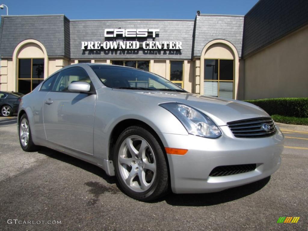 2007 G 35 Coupe - Liquid Platinum Metallic / Graphite Black photo #1