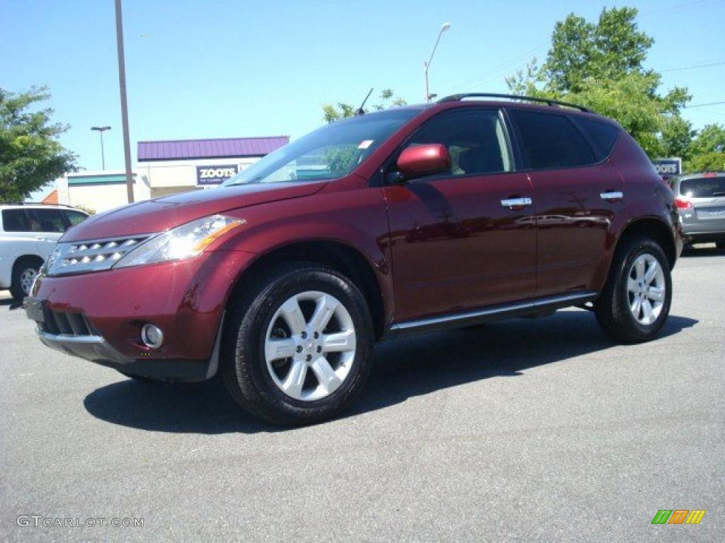 2007 Murano SL AWD - Merlot Pearl / Charcoal photo #2