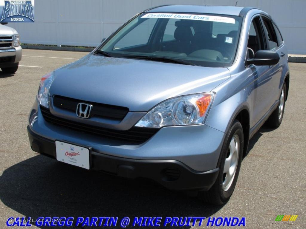 2007 CR-V LX 4WD - Glacier Blue Metallic / Gray photo #3