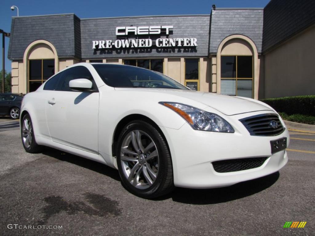 2008 G 37 Journey Coupe - Ivory Pearl White / Stone photo #1