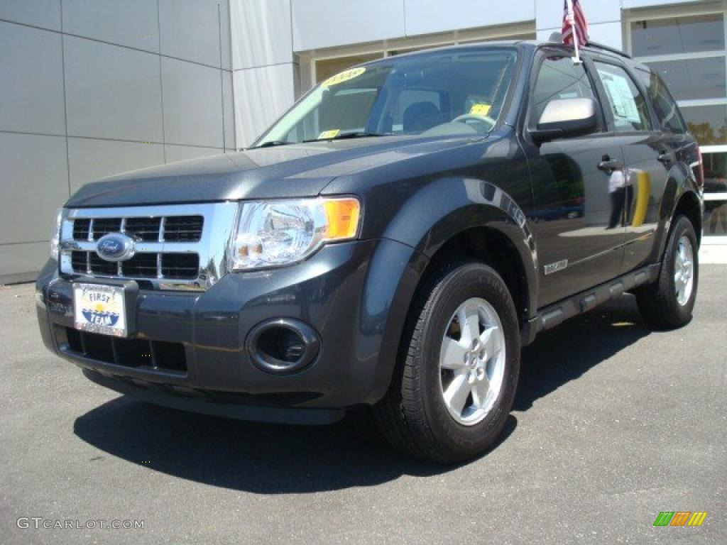 2008 Escape XLS - Black Pearl Slate Metallic / Stone photo #1