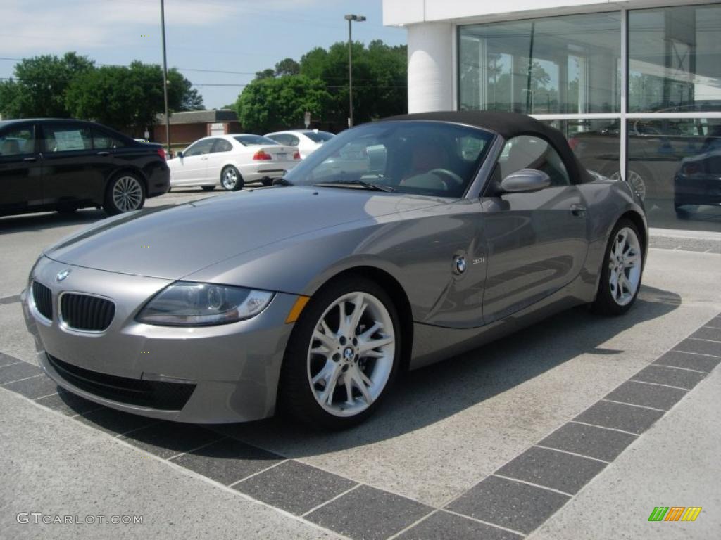 2008 Z4 3.0i Roadster - Space Grey Metallic / Dream Red photo #4