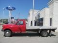 1997 Vermillion Red Ford F350 XL Regular Cab 4x4 Chassis  photo #2
