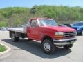 1997 Vermillion Red Ford F350 XL Regular Cab 4x4 Chassis  photo #4