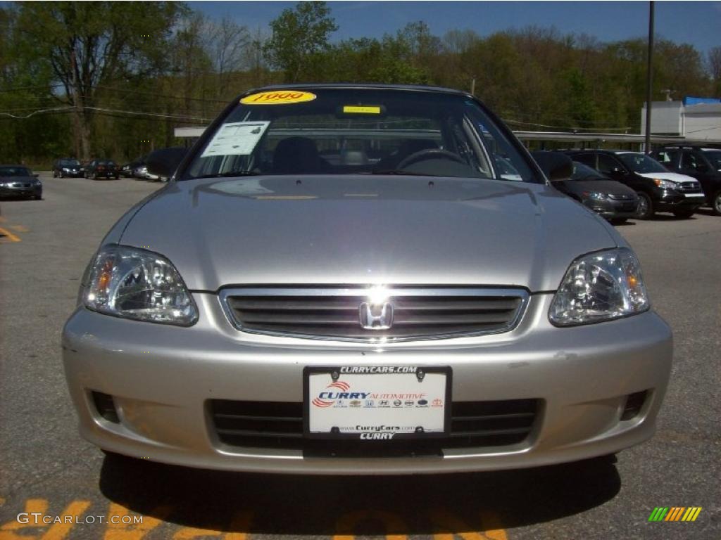 1999 Civic LX Sedan - Vogue Silver Metallic / Gray photo #3