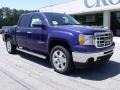 2010 Laser Blue Metallic GMC Sierra 1500 SLE Crew Cab  photo #2